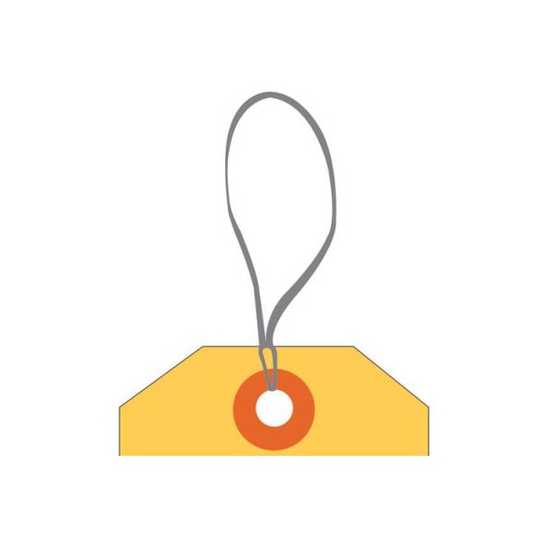 The Packaging Wholesalers Elastic Tag Loops, 9"L, 1000/Pack G2502 - main